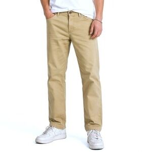 American Eagle Khaki Pants Mens 33x32 Tan Straight Leg Chino Cotton AE Khaki